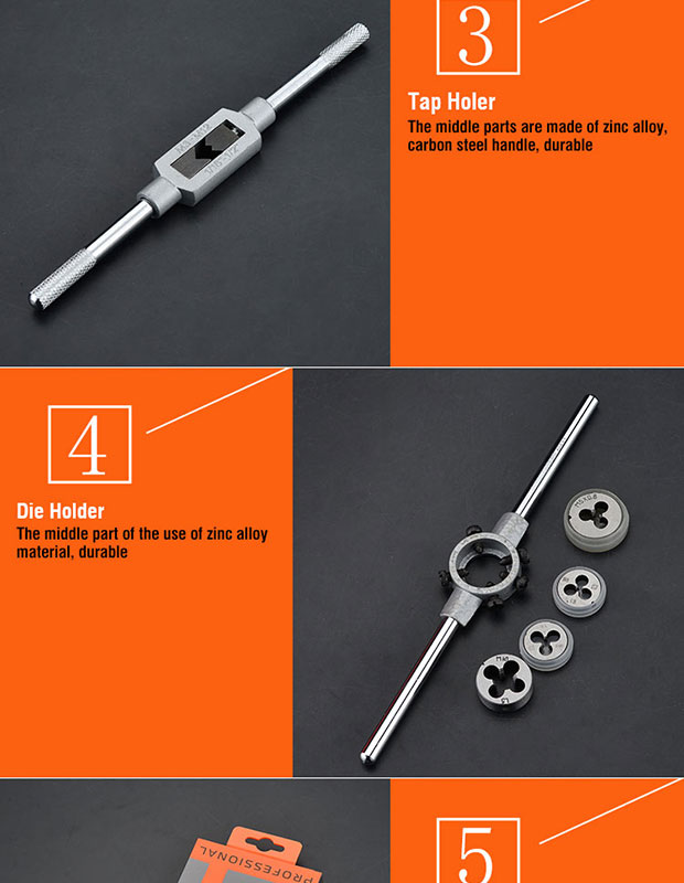 Professional 20PCS Tap And Die Set Harden