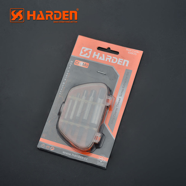 Professional 5PCS Coarse Thread Screw Extractor Set Harden
