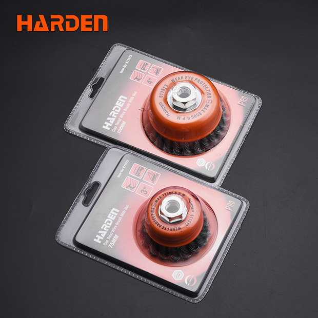 Braided Cup Mat 4" M14 Heavy Duty Harden