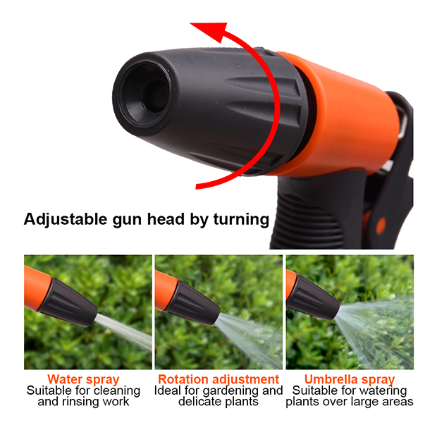 Adjustable High Pressure Water Spray Nozzle Hose Garden Plas Harden