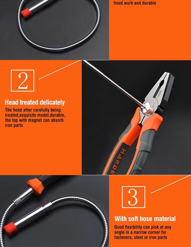 Professional Household Tool Set Magnet Pickup 190-830mm Harden