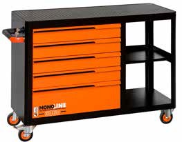 Tool Trolley With Shelf 5 Drawers + Fireplace
