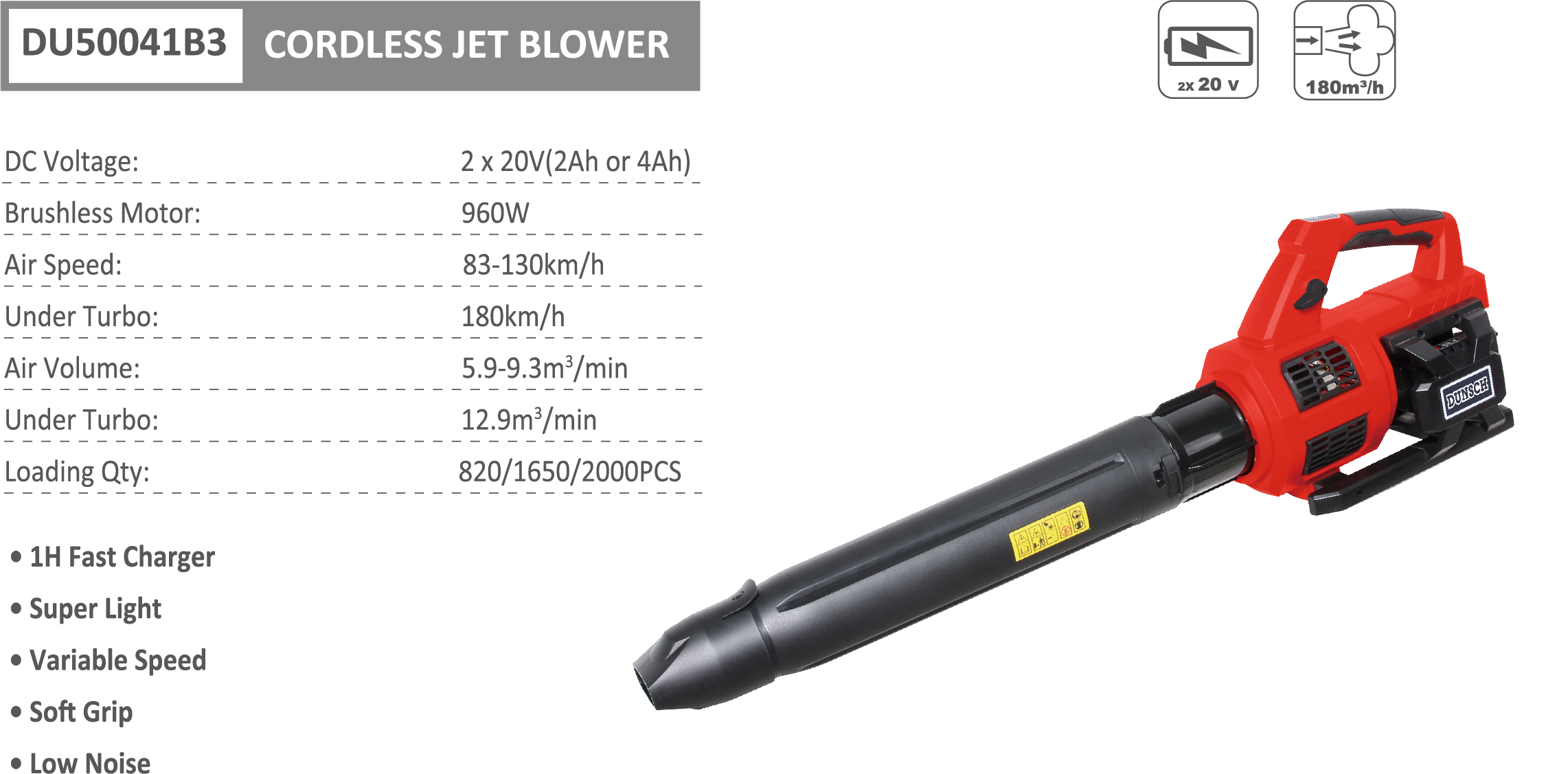 بلاور طرد بالبطاريه  960وات Dunsch