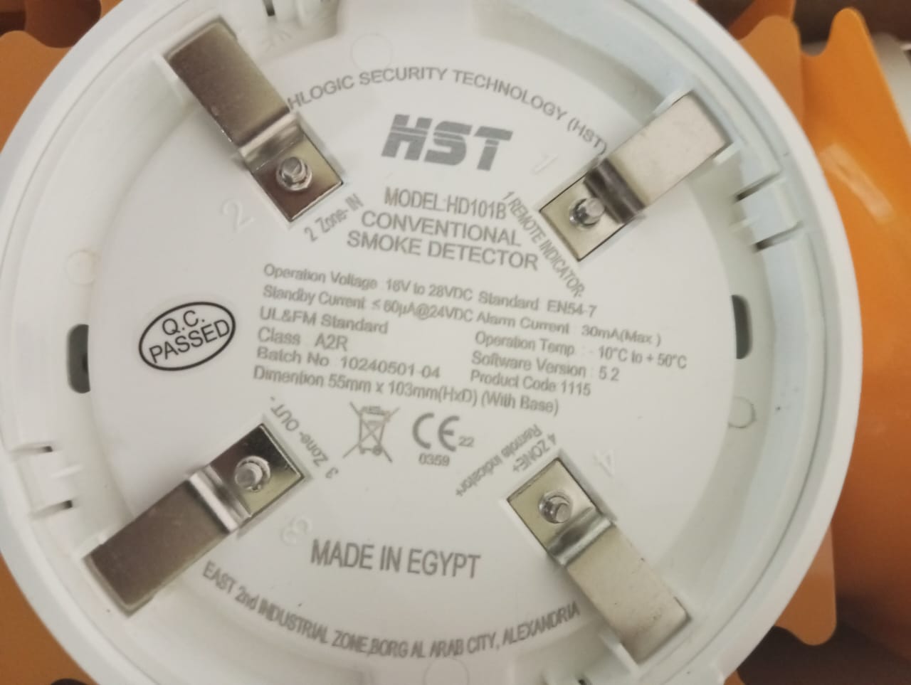 Conventional Smoke HST Detector Fire Alarm