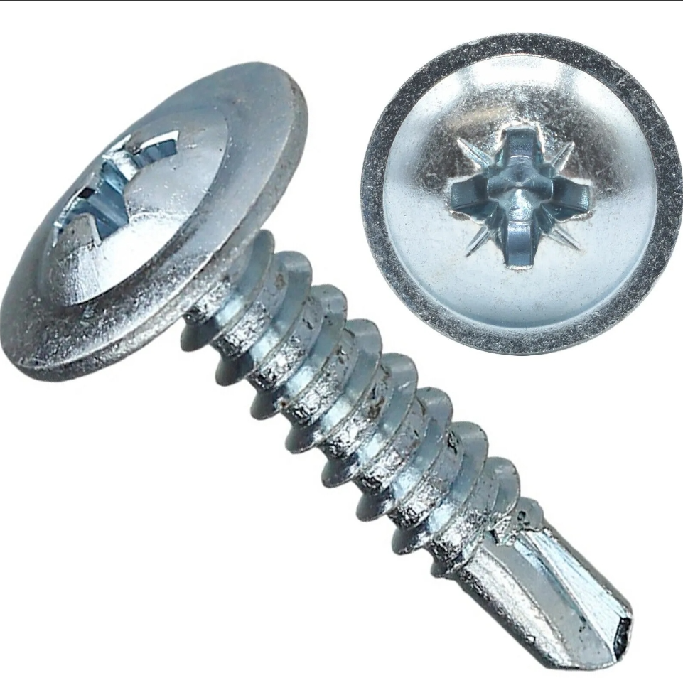 WAFER HEAD SELF DRILLING DRYWALL TEK SCREWS ZINC PLATED 4.2 x13mm 16mm 25mm