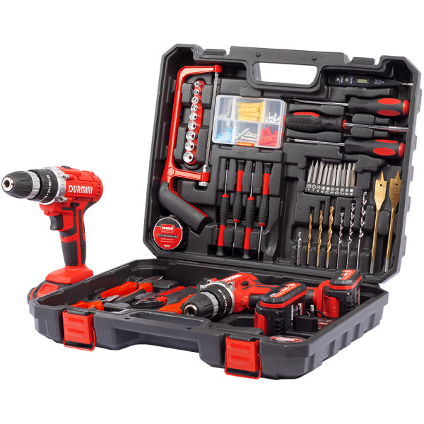 كيت شنيور بطارية و أدوات 126 قطعة 21V  DURMIRI