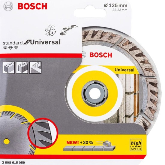 STANDARD FOR UNIVERSAL DIAMOND CUTTING DISC 125mm