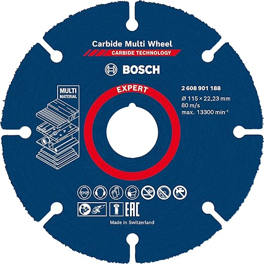 BOSCH Expert Carbide Multi Wheel Cutting Disc For Hardwood, Ø 115 Mm