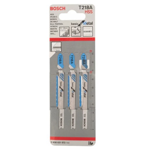 BOSCH JSB T218A Basic For Metal Curve Cut 3 Pcs