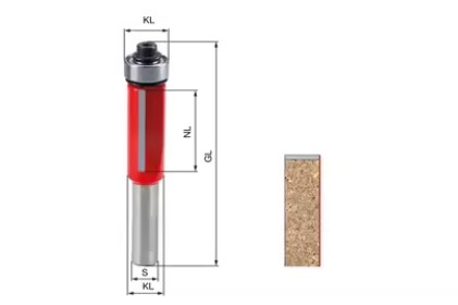 FREUD Router Bit For Chip Trimming Diameter 8mm Length 40x12.7mm