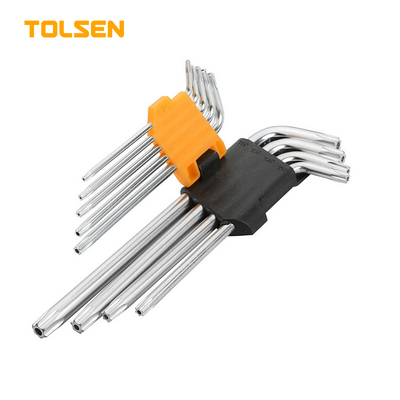 TOLSEN 9PCS TORX LONG ARM HEX KEY SET