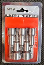 مجموعة مفك صواميل متري، مجموعة رؤوس مثقاب سداسية الرأس للمعدات الميكانيكية مقاس (10) عدد 5قطع