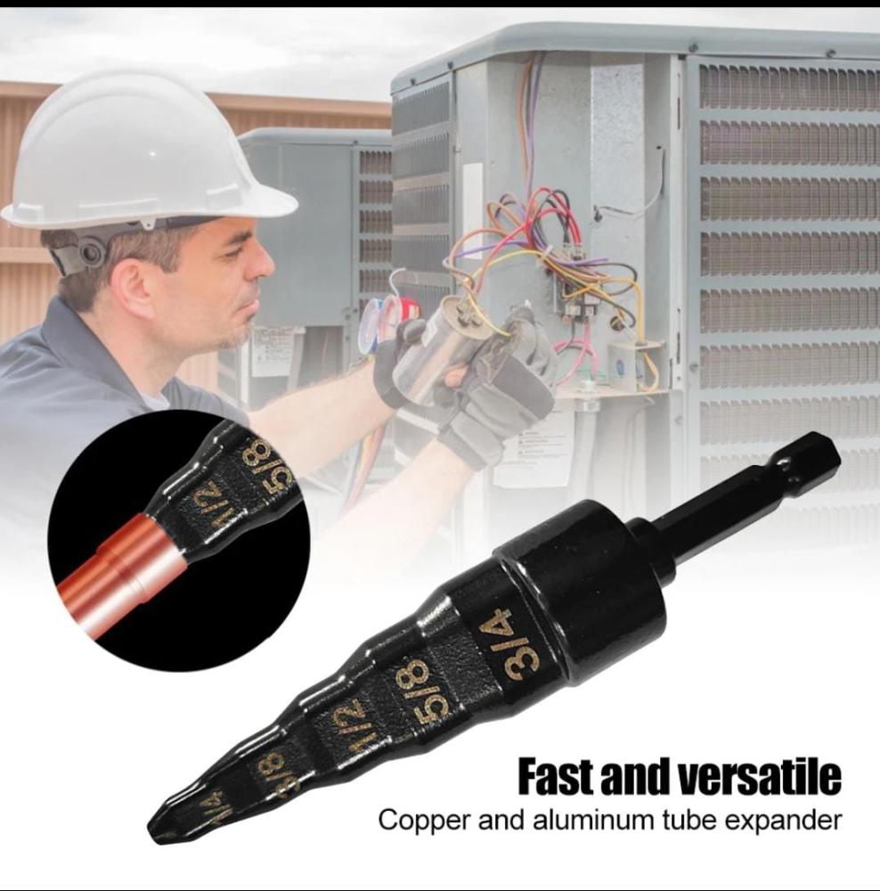 Air Conditioner Copper Pipe Expander Swage Tube Electric Drill Bit Flaring Expander HVAC Repair Tool