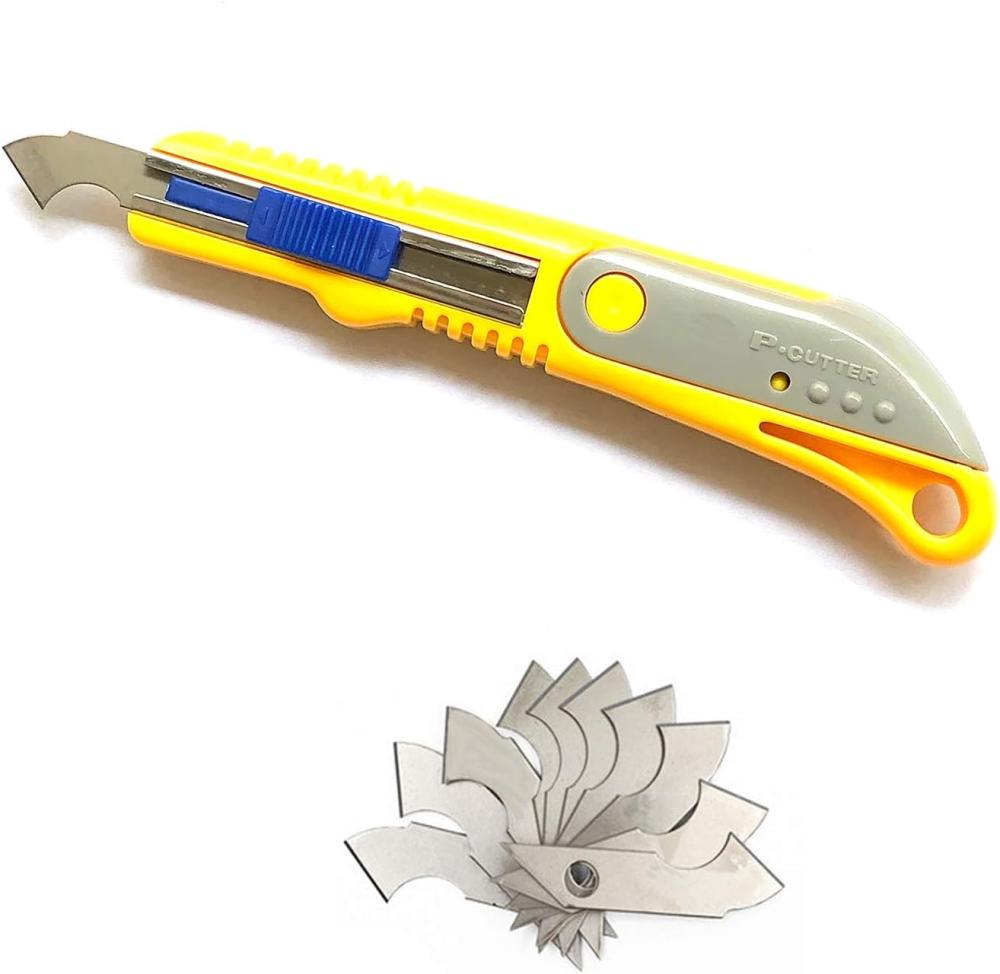 UoYu 1 Acrylic Cutter And 10 Pcs Blade Set, Multi-Use Cutter With Cutting Blade(Yellow)