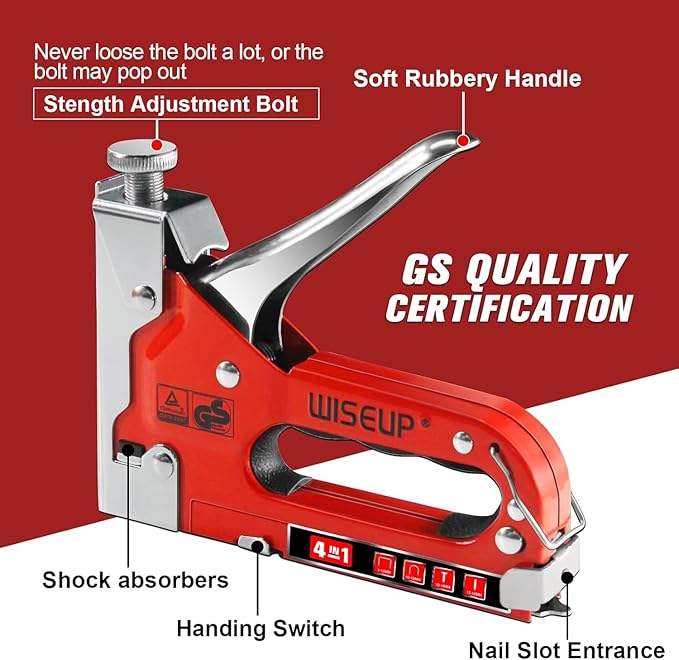 WISEUP 4 In 1 Manual Stapler