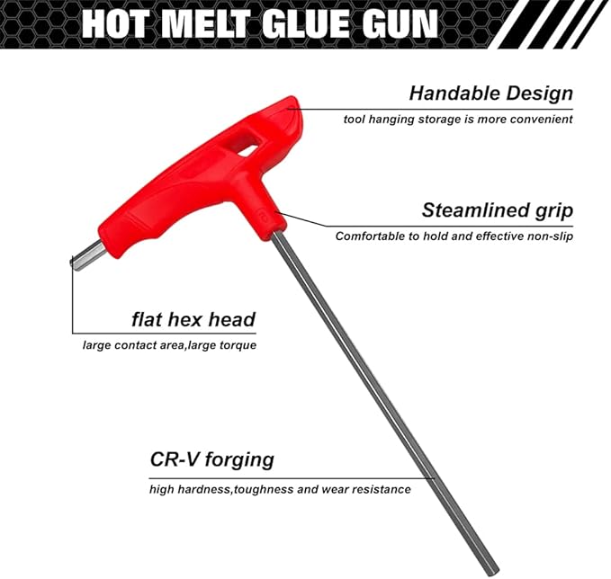 WISEUP Heavy-Duty Hex Wrench Set (2/2.5/3/4/5/6/8mm)- 7 Pieces