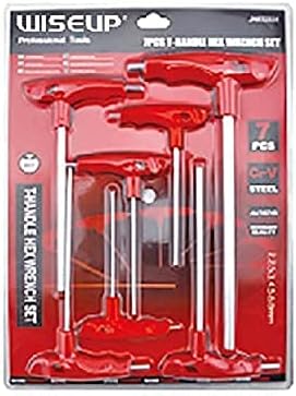 WISEUP Heavy-Duty Hex Wrench Set (2/2.5/3/4/5/6/8mm)- 7 Pieces