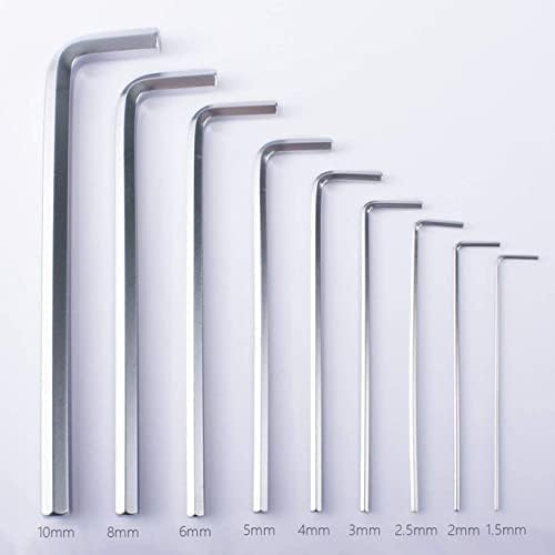 WISEUP Chrome Extra Long Pistol Set (9 Pieces, 1.5mm-10mm)