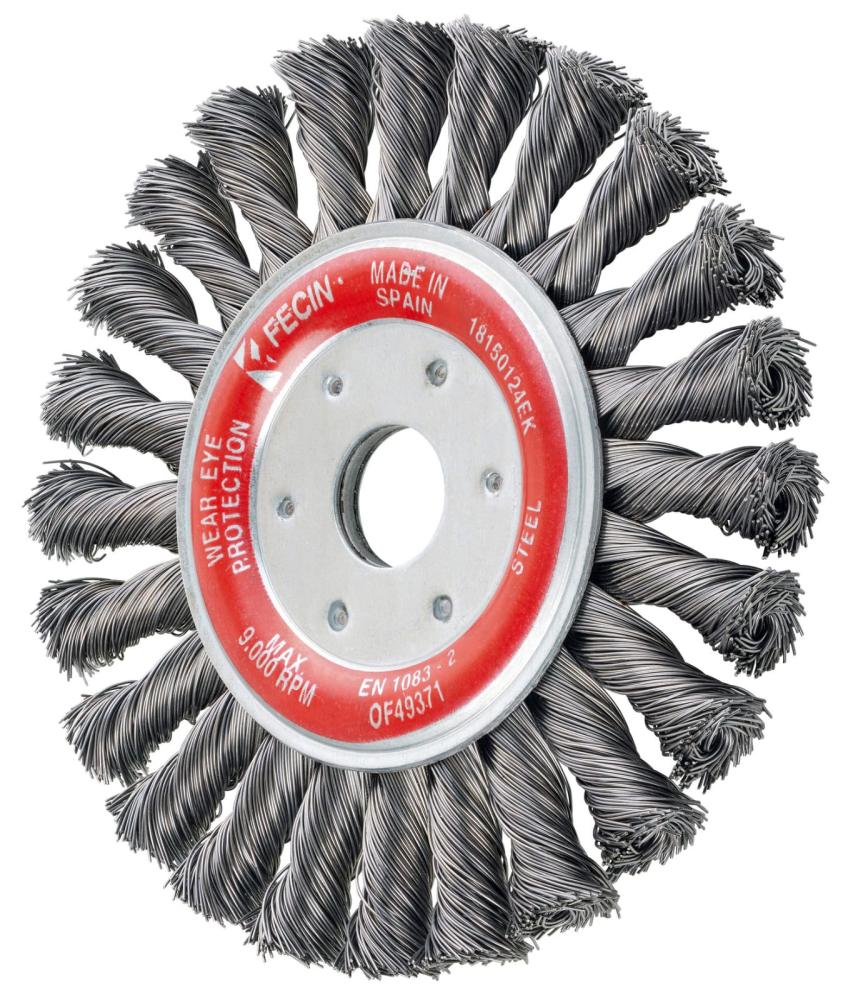 TWISTED WHEEL Wire Brush, 6" FECIN