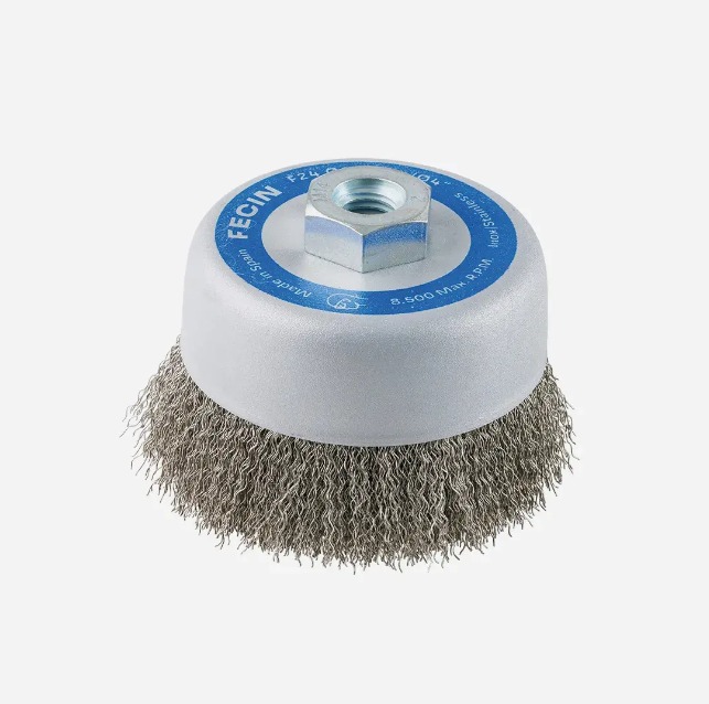 CRIMPED CUP STAINLESS STEEL  4" FECIN