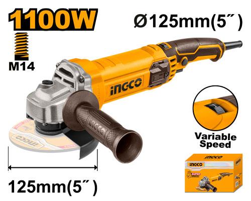 INGCO Angle Grinder 5" 1100W Variable Speed