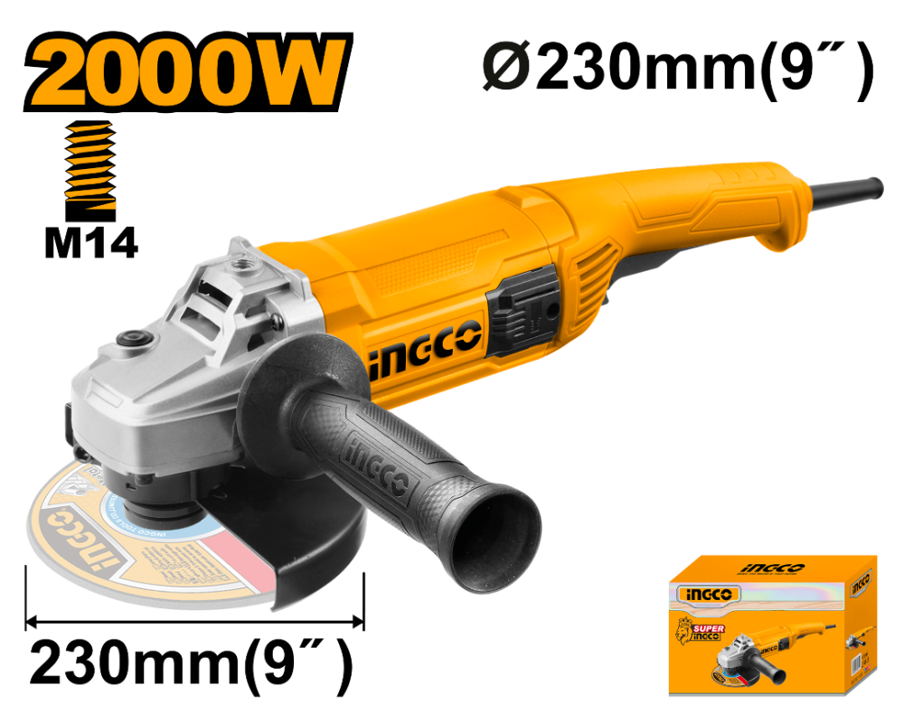 INGCO Angle Grinder 9" 2000W