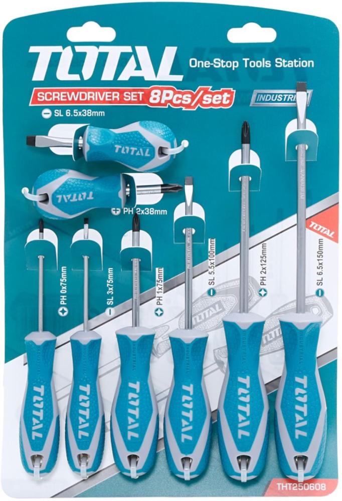 طقم مفكات 8 قطع Total