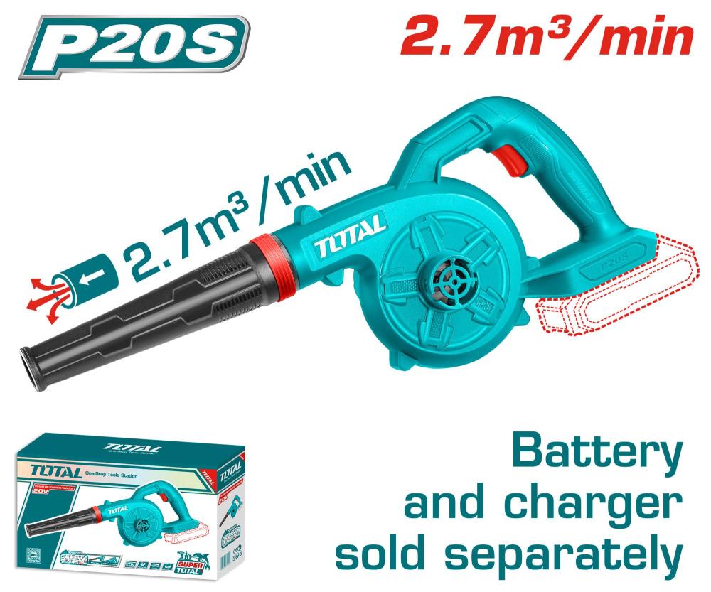 TOTAL Cordless Blower 20V Without Battery And Charger