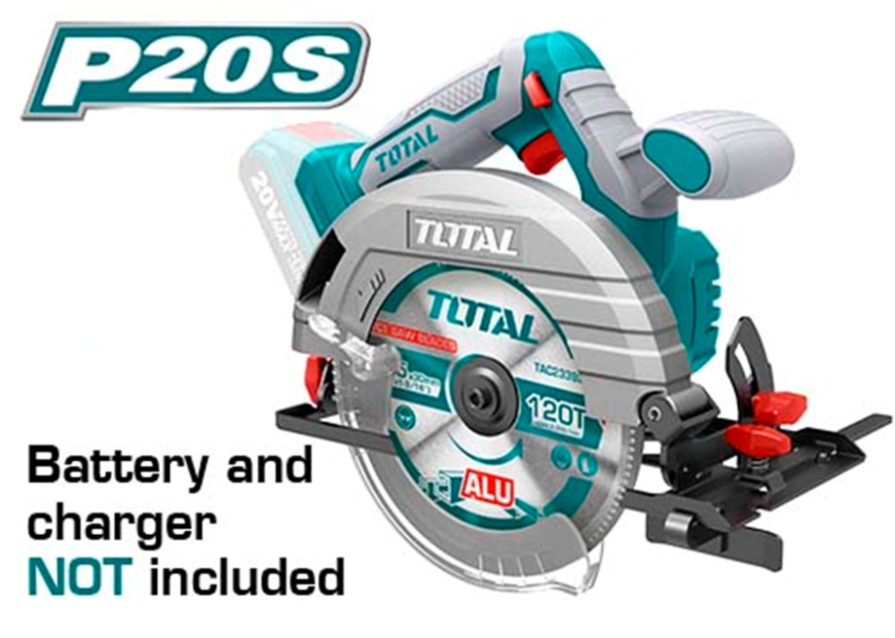 TOTAL Li-ion CIRCULAR SAW 20V Without Battery And Charger