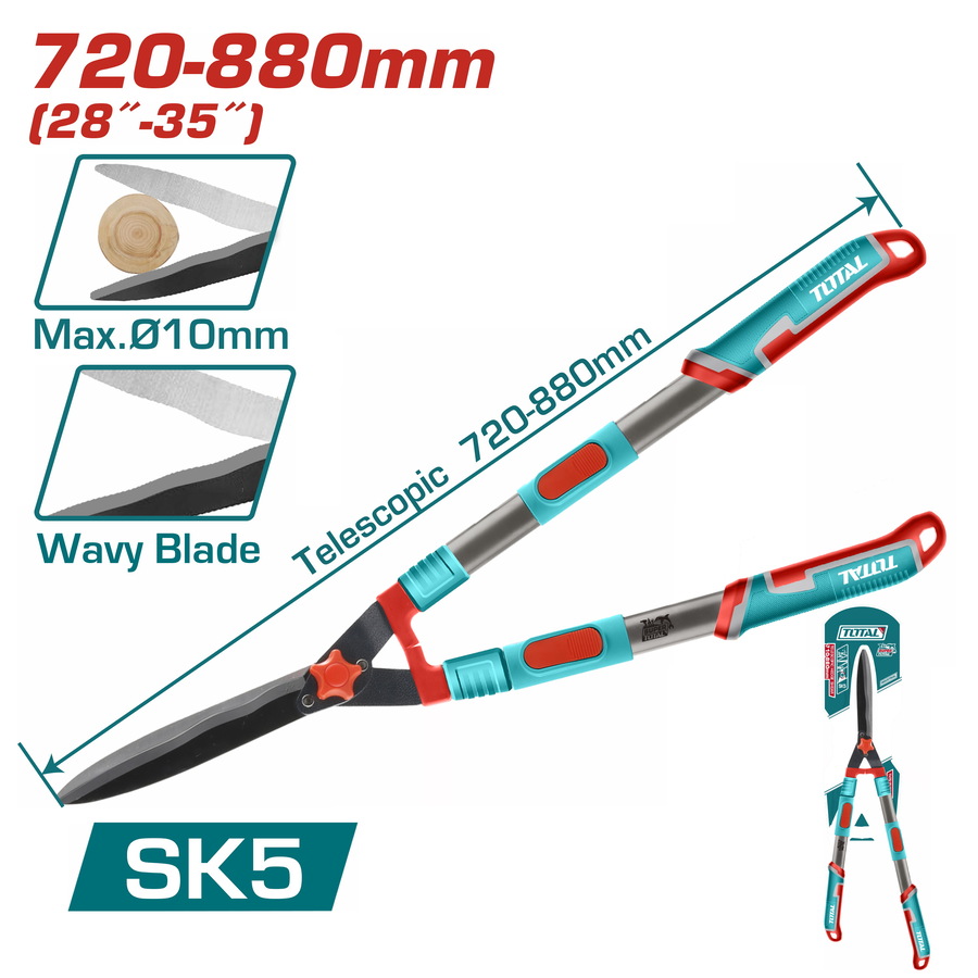 TOTAL TELESCOPIC HEDGE SHEAR 68 - 83cm