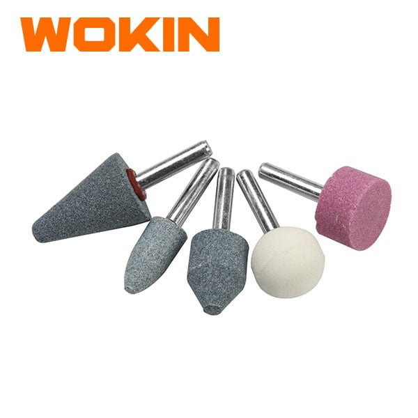 GRANDING MOUNTED STONES SET 5PCS  WOKIN