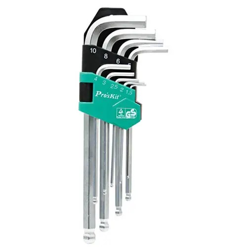 Long Ball Point Allen Key Set 9 pcs
