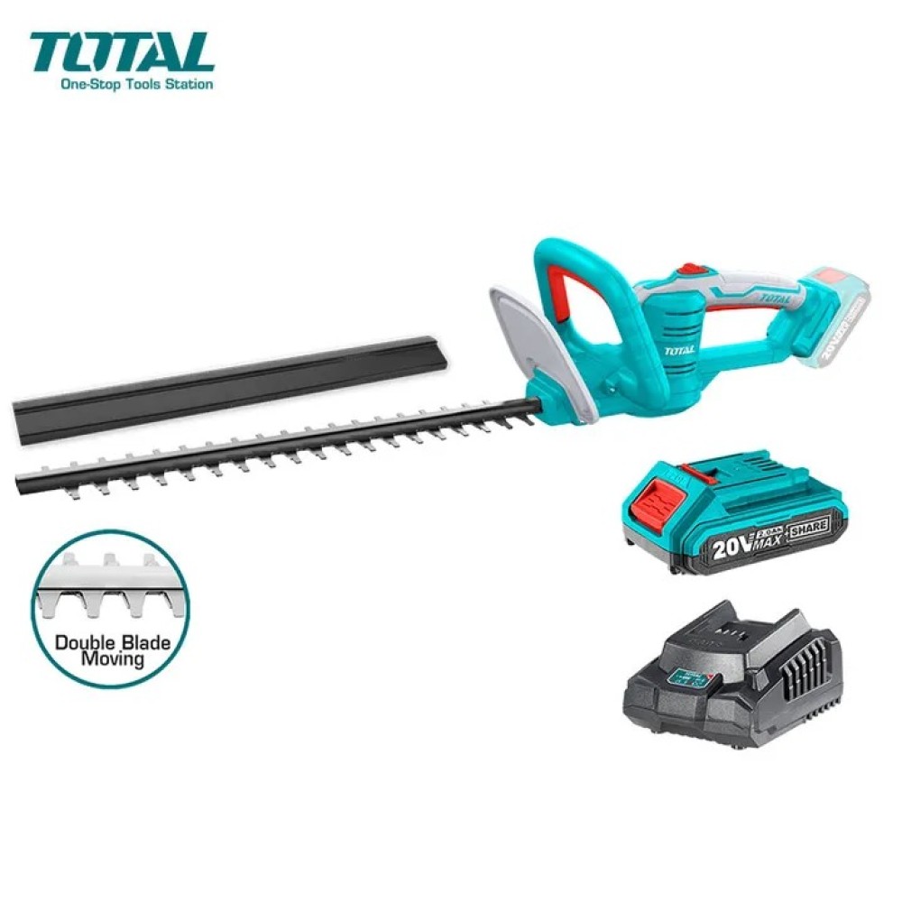 Total Hedge Trimmer 460 Mm 20V With Battery And Charger