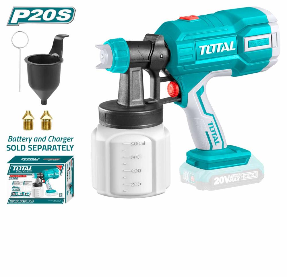 Total Cordless Spray Gun 20V Without Battery And Charger