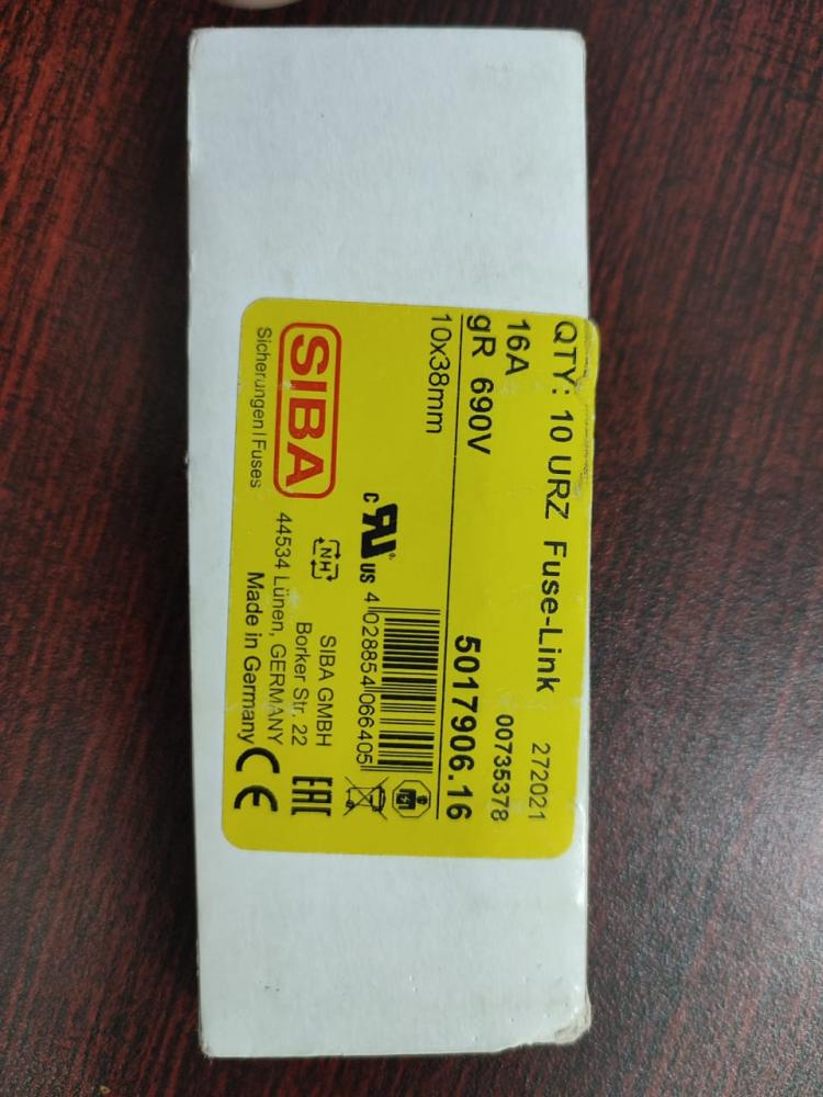 SIBA FUSE 5017906.16 10*38mm