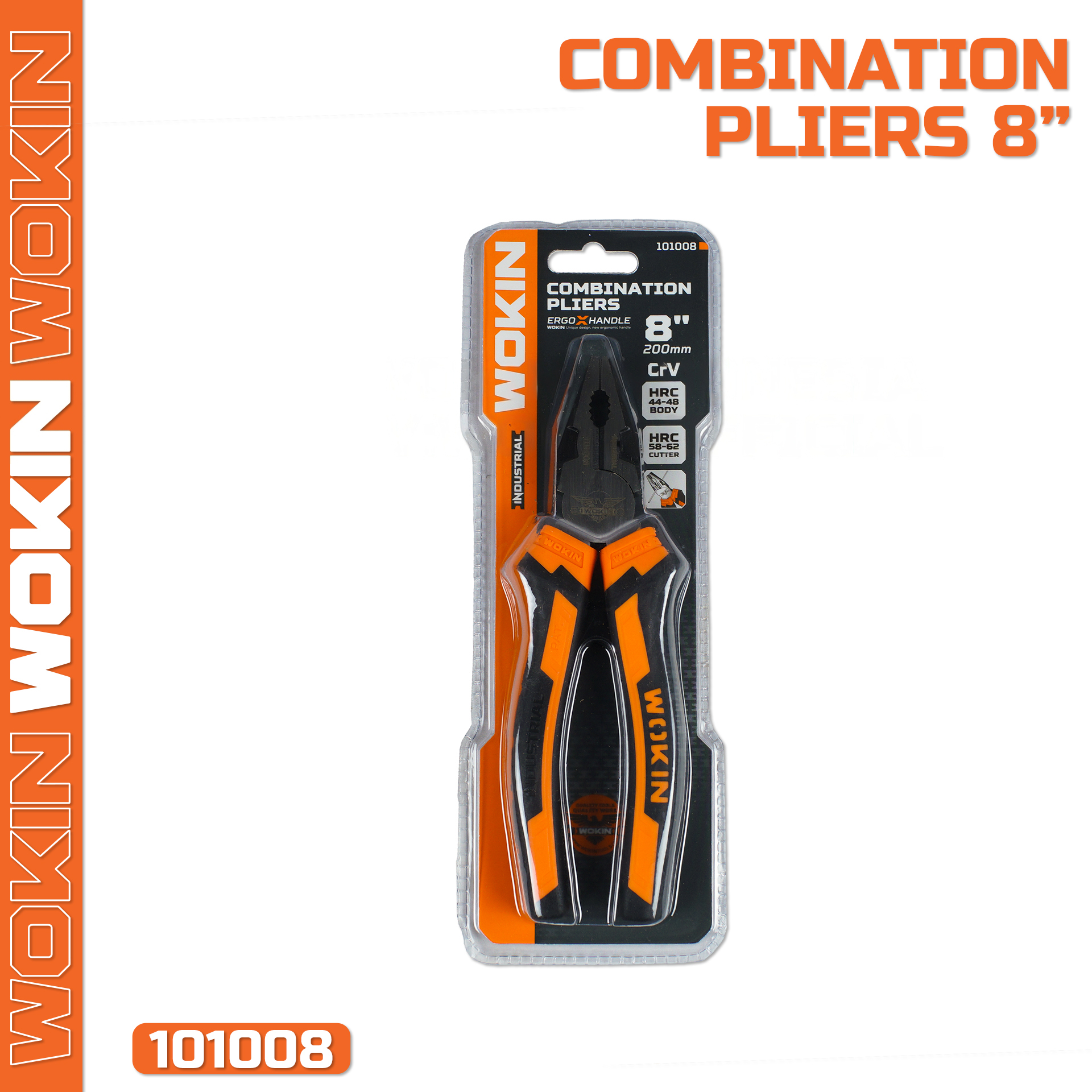 COMBINATION PLIERS (INDUSTRIAL) 8"	WOKIN