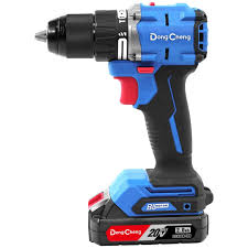 DongCheng Cordless Brushless Impact Drill 20v 60Nm 2 Batteries 2Ah And Charger