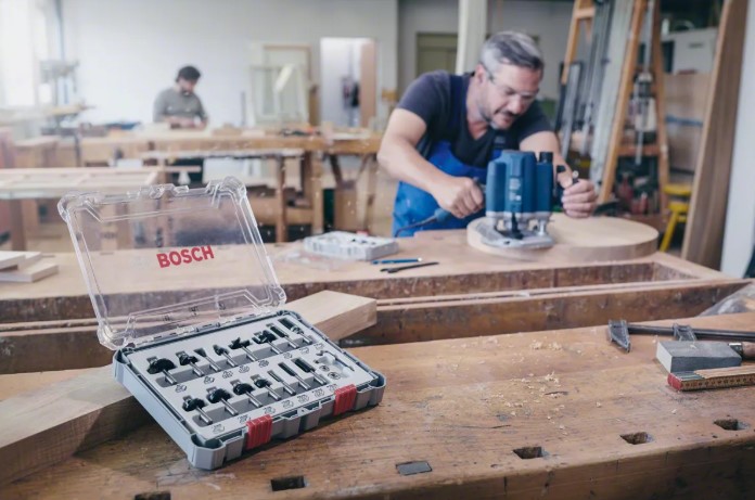 Bosch Router Bit Set 6 Pcs Straight Bits 8 Mm Shank