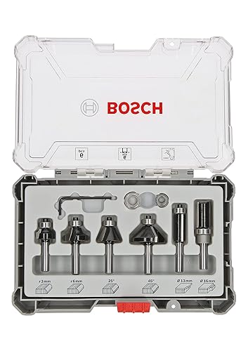 Bosch Router Bit Set 6 Pcs Trim&Edging 6 Mm Shank