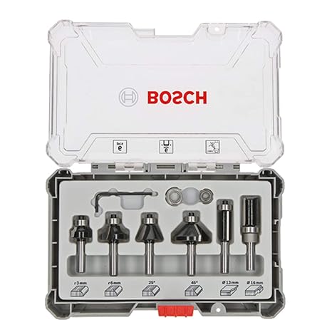 Bosch Router Bit Set 6 Pcs Trim&Edging 6 Mm Shank