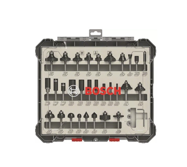 Bosch Router Bit Set 30 Pcs Mixed 8 Mm Shank