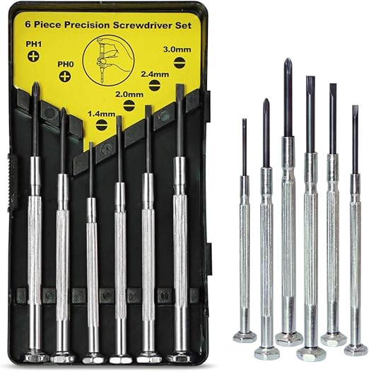 Shopping Gd 6pcs Mini Screwdriver Set With Case, Precision Screwdriver Kit With 6 Different Size Flathead And Phillips Screwdrivers, Perfect Mini Scre