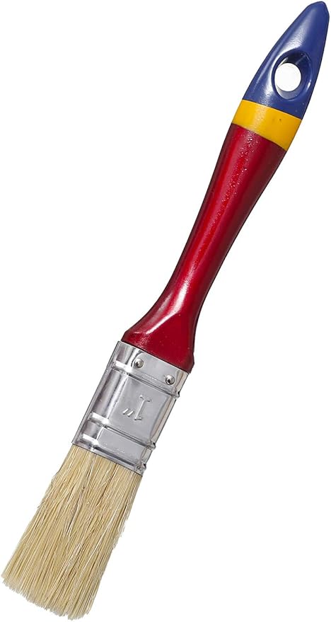 1-Inch Flat, Exterior Brush - Wall Paintbrush - Beig Maroon