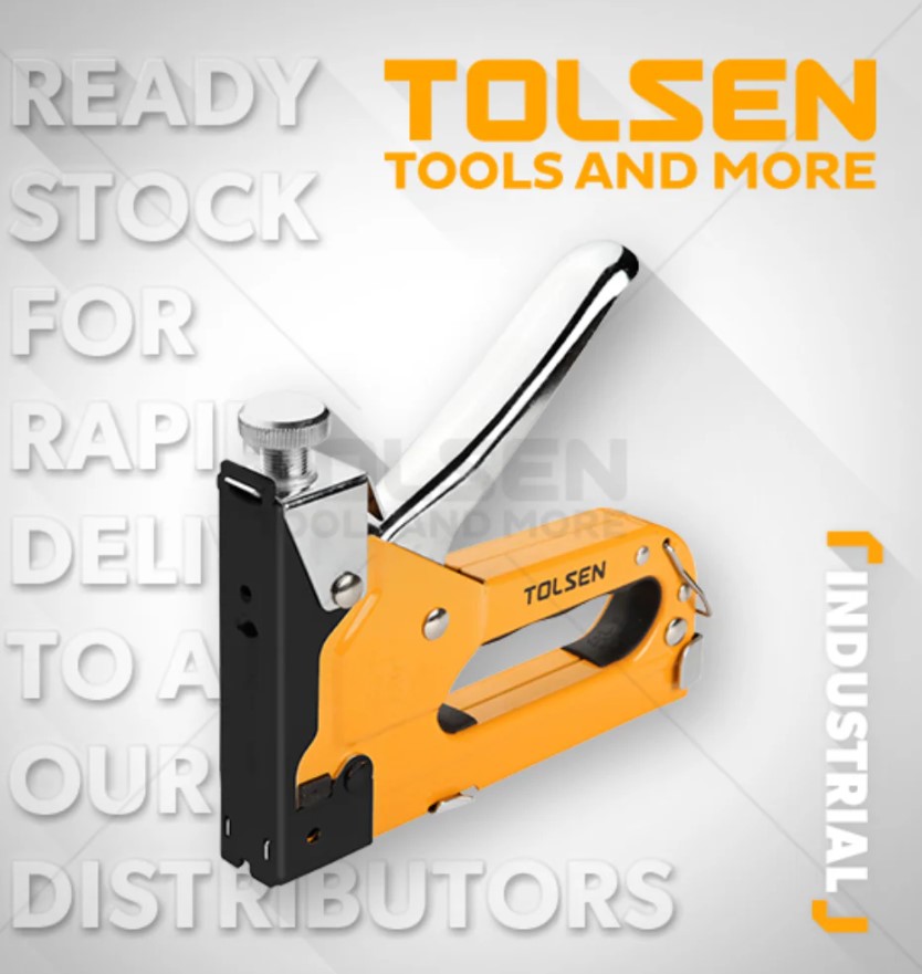 TOLSEN HEAVY DUTY STAPLE GUN (INDUSTRIAL) 4:14mm + 500 Pcs Crown Staples