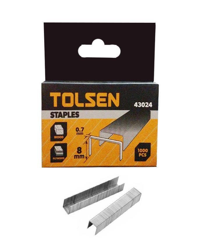 TOLSEN STAPLES 1000pcs  0.7*8mm