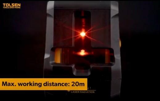 SELF-LEVELING CROSS-LINE LASER LEVEL 20M TOLSEN