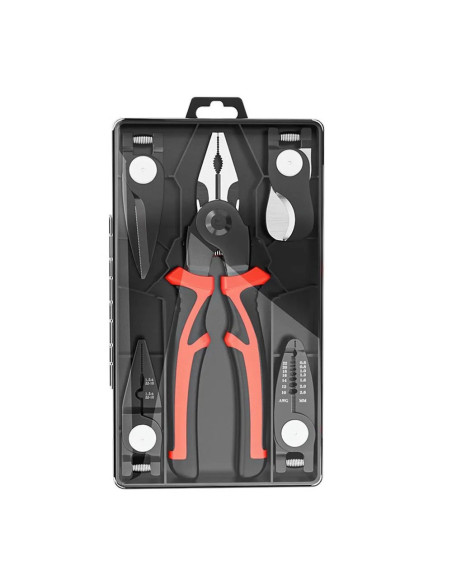 Multifunctional Pliers Tool Kit 5 IN 1 With 5 Interchangeable Heads Combination Lineman Pliers ,Cable Cutting ,Wire Stripping