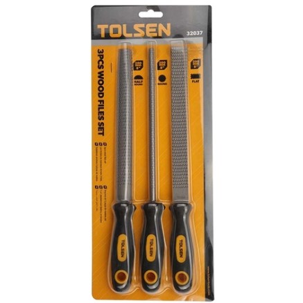 TOLSEN 3PCS WOOD FILES SET