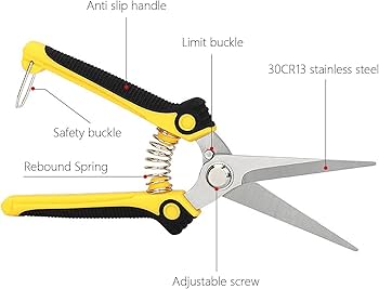 Scissors One Hand Stainless Steel Yellow