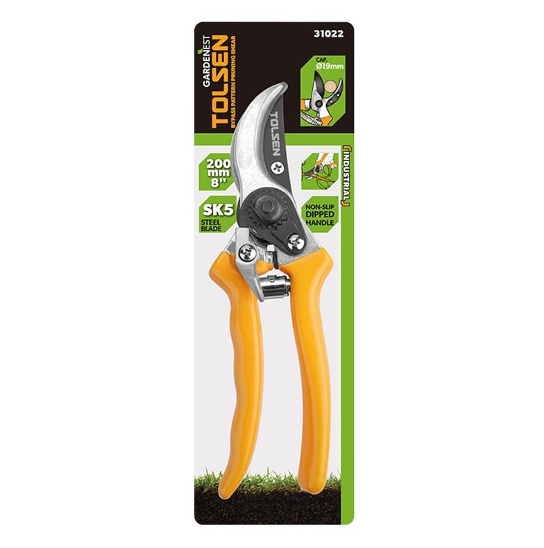 TOLSEN 8″ BYPASS PATTERN PRUNING SHEARS (INDUSTRIAL)
